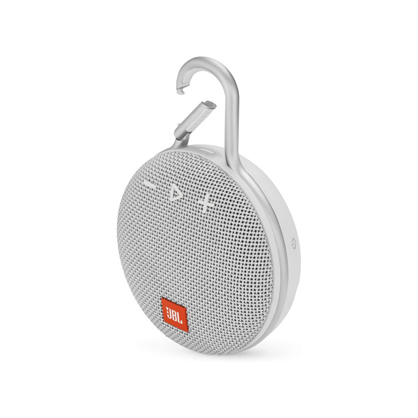 JBL Clip 3 White Bluetooth Speakers