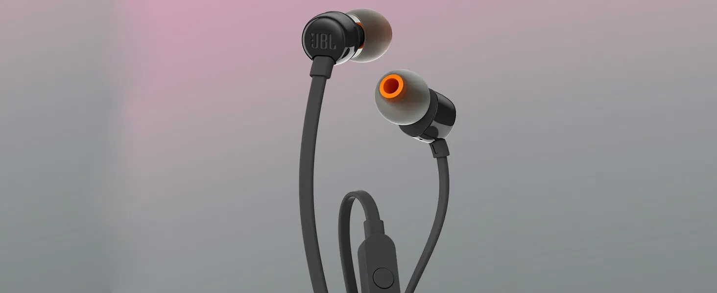 JBL Tune 110 tangle-free flat cable design for durable and knot-free everyday use