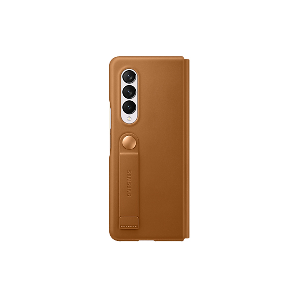 Samsung Galaxy Z Fold 3 Leather Flip Cover Brown - 4