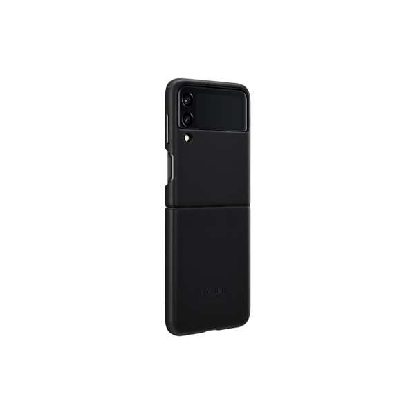 Samsung Galaxy Z Flip 3 Leather Cover Black - 3