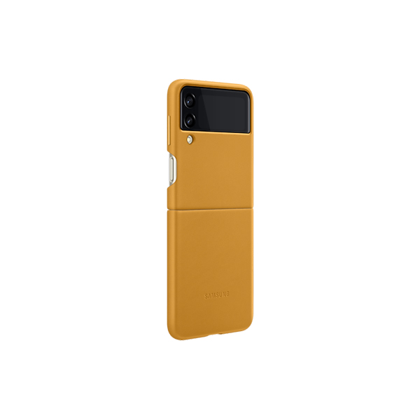 Samsung Galaxy Z Flip 3 Leather Cover Yellow