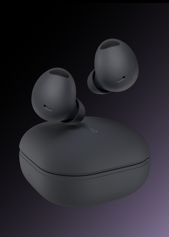 Galaxy Buds2 Pro case and earbuds in Graphite