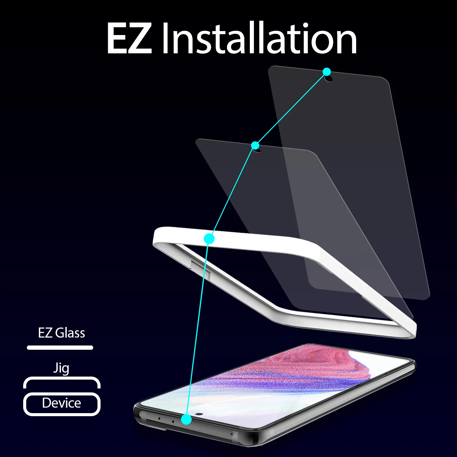 Whitestone A53 Tempered Ez Glass Screen Protector 1 Pack Harman House