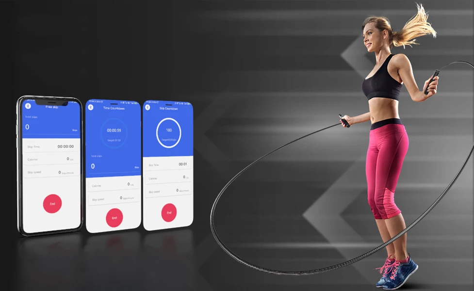 Smart Jump Rope With LED Display - Adjustable Counting Skipping Rope For Fitness Tracking Indoor Outdoor Workouts
