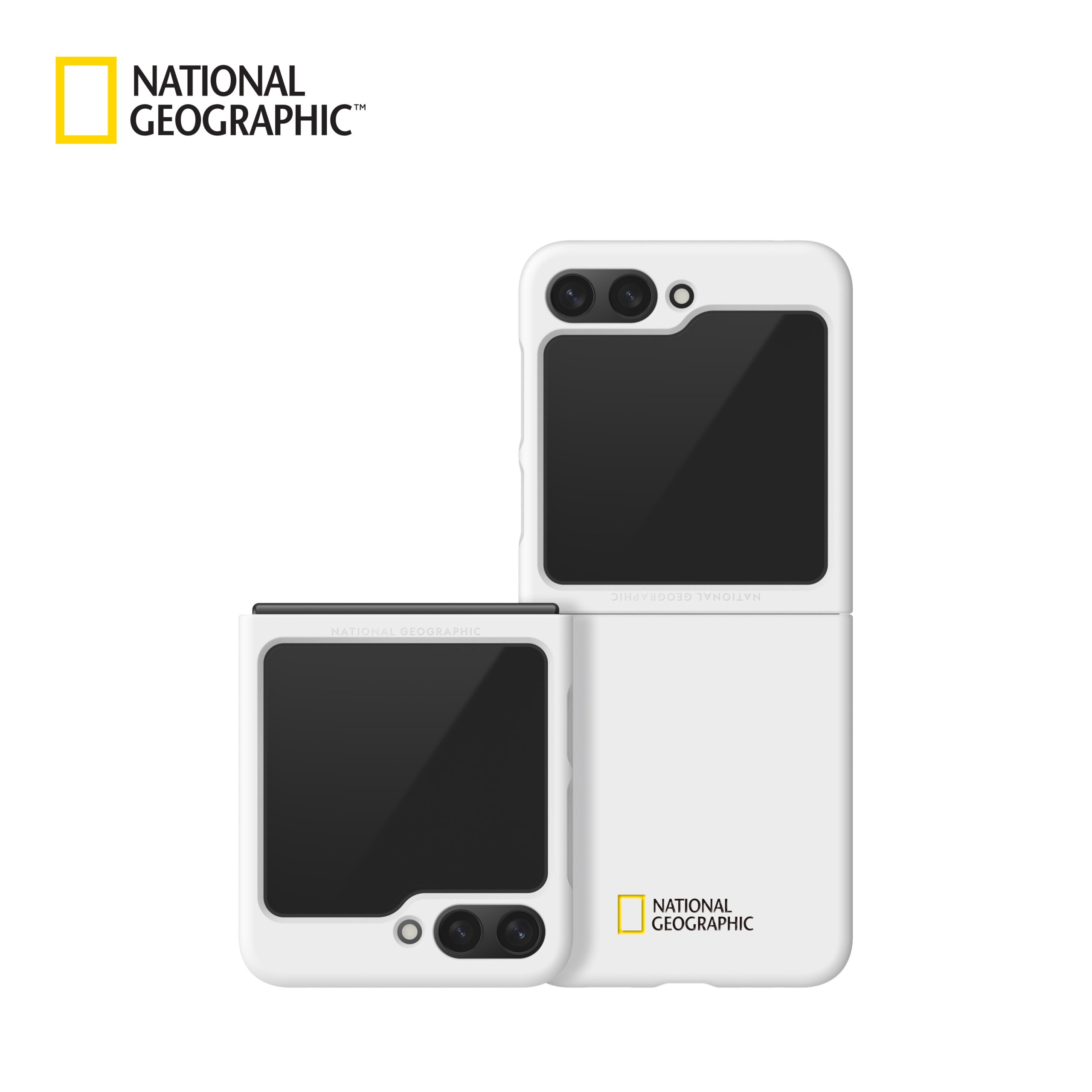 National Geographic Slim Fit Case V3 (Galaxy Z Flip Series) Galaxy Z Flip 5 Small Logo (White)_1