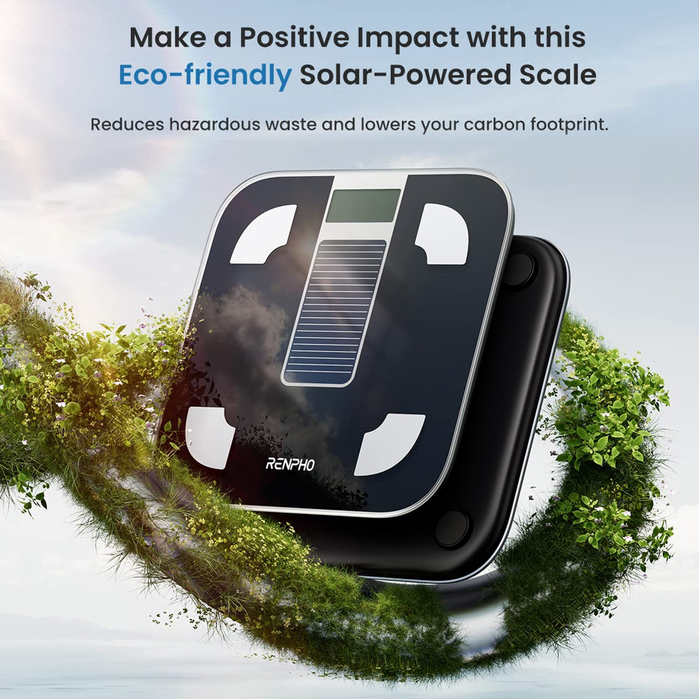 RENPHO Scale for Body Weight BatteryFree Solar Power Digital Bathroom