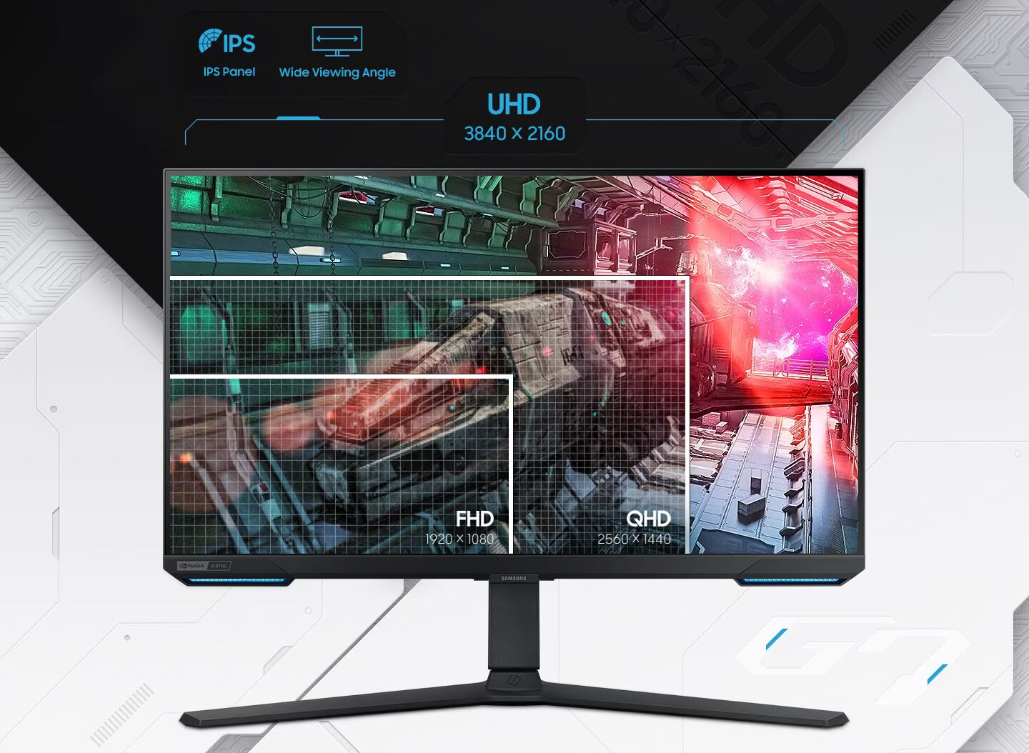 Samsung 32 Inch Gaming Monitor With UHD resolution and 144hz refresh rate Smart TV Experience LS32BG702EMXUE