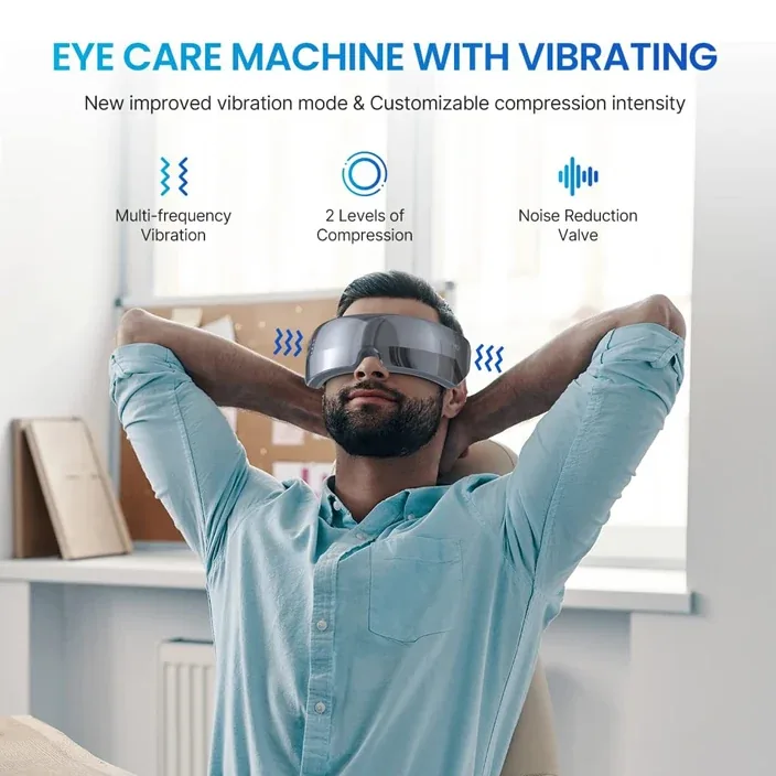 RENPHO True View eye massager with 2 heat levels, compression and vibration function
