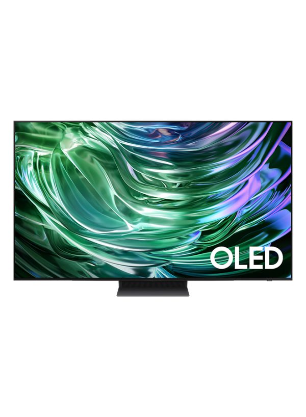 Samsung 83 Inch OLED Smart TV displaying vibrant 4K visuals powered by NQ4 AI Gen2 Processor, showcasing deep blacks and bright colors