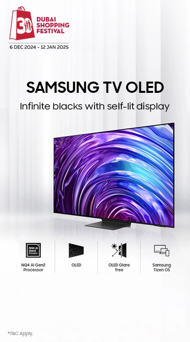 Samsung TV OLED with infinite blacks and self-lit display showcased at Dubai Shopping Festival 2024