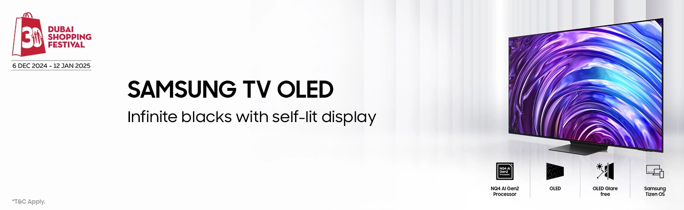 Samsung TV OLED with infinite blacks and self-lit display showcased at Dubai Shopping Festival 2024