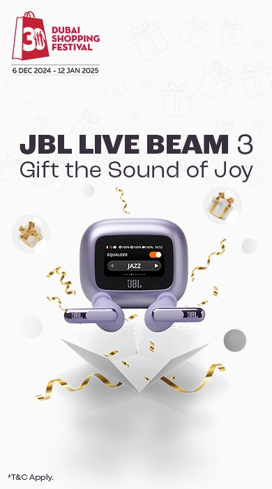 JBL Live Beam 3 true wireless noise-cancelling earbuds with Smart Charging Case and Hi-Res Audio