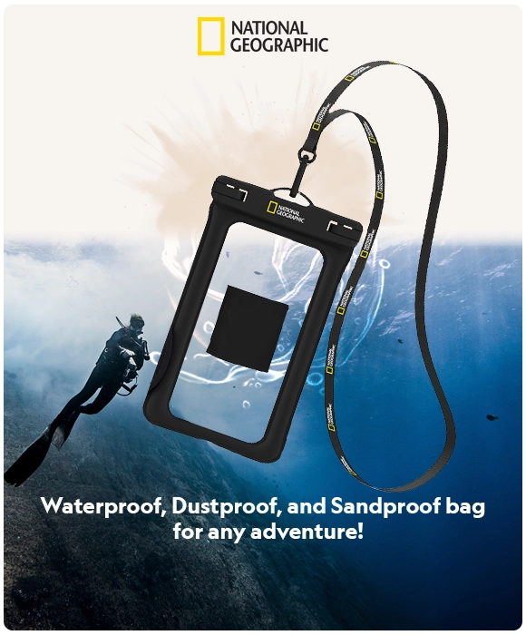 National Geographic Waterproof Bag, Dustproof and Sandproof for outdoor adventures