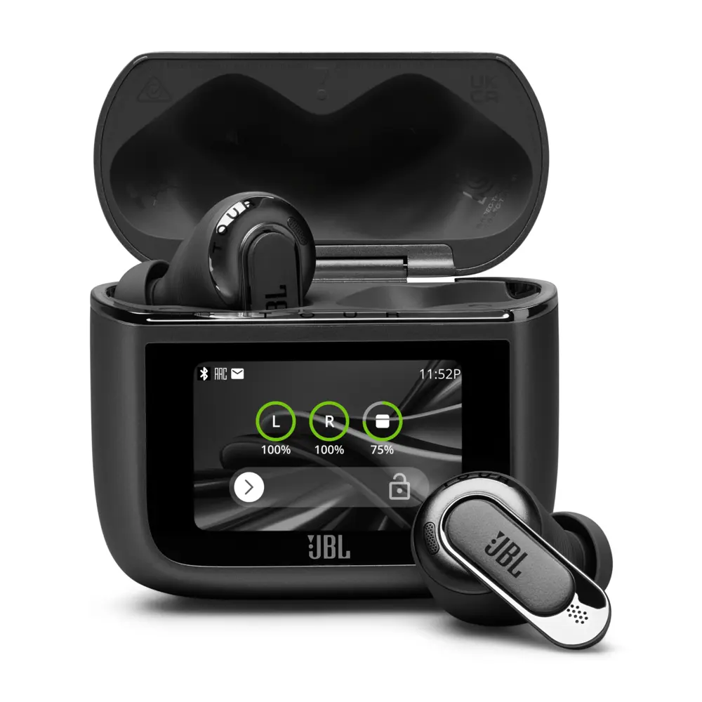 01.LS_JBL_Tour Pro 3_Product Image_Case Open_Black JBLTOURPRO3BLK
