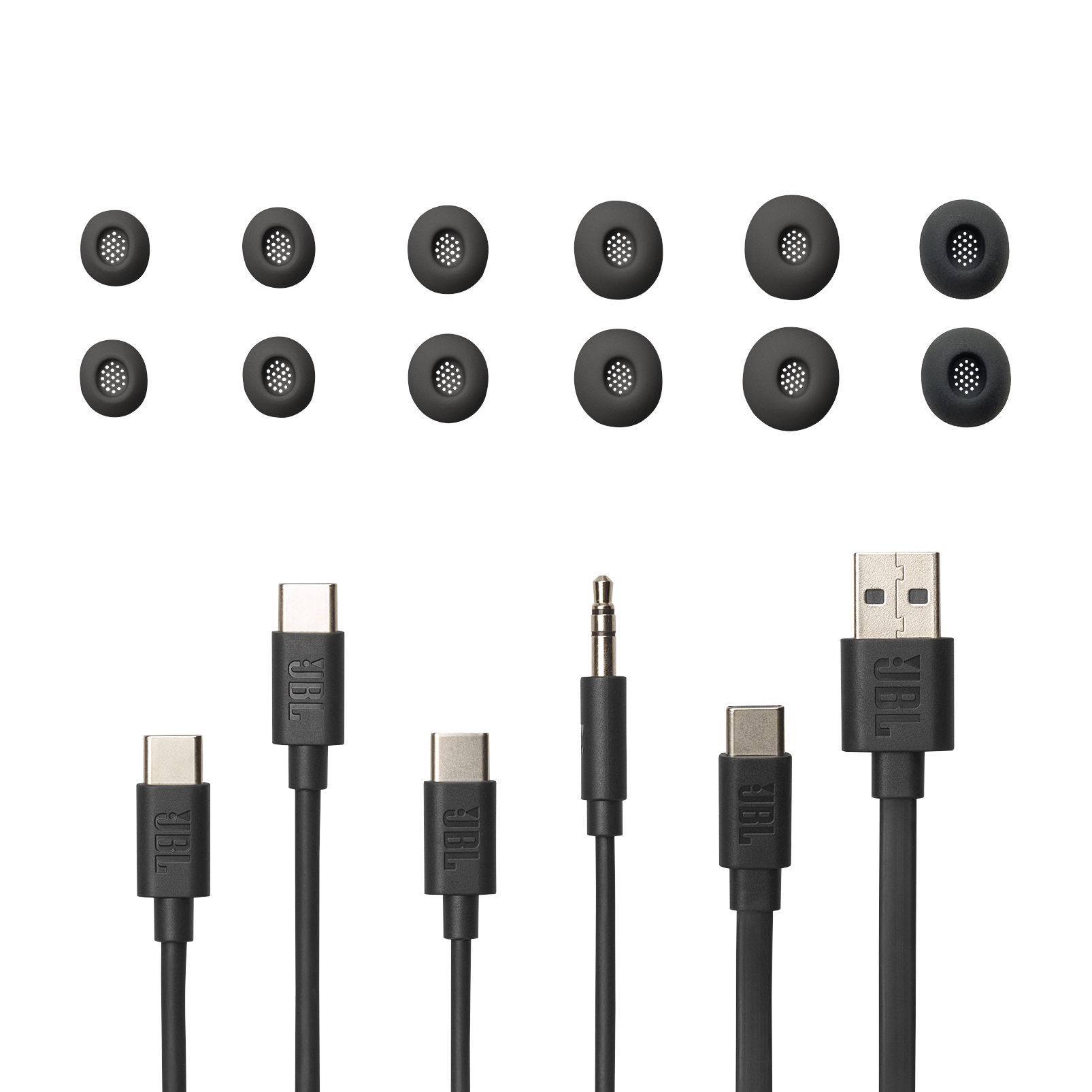 LS_JBL_Tour Pro 3_Product Image_Accessories+Foam_Black JBLTOURPRO3BLK