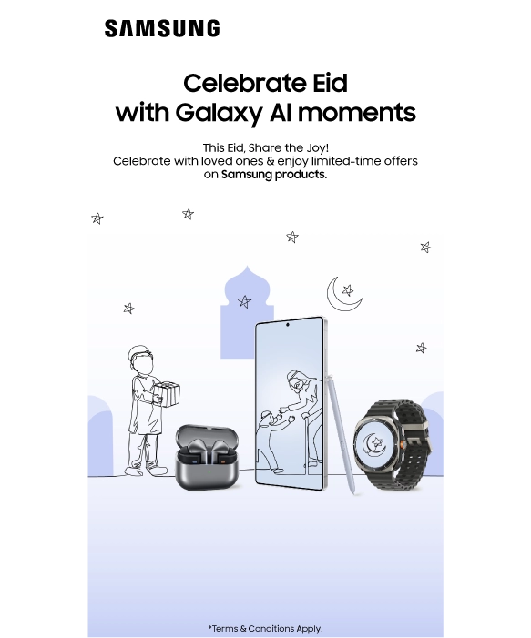 Samsung Eid Offer – Celebrate with Galaxy AI moments and enjoy exclusive deals on Samsung smartphones, earbuds, and smartwatches