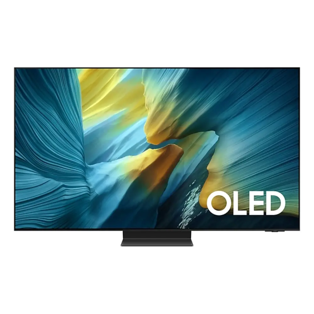 Samsung 77 Inch OLED 4K Smart TV 2025 QA77S95FAUXZN with OLED HDR Pro, glare-free screen, and ultra-smooth motion.