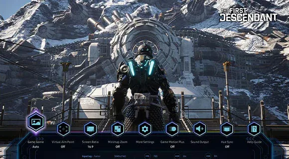 Samsung The Premiere 5 AI Auto Game Mode and Game Bar projecting a large game screen