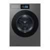 Bespoke AI Laundry Combo in dark gray finish with AI Wash+ touchscreen display and large capacity drum.