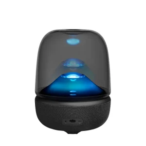 Harman Kardon Aura Studio 5 Bluetooth home speaker with transparent dome and ambient 360° sound design.