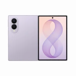 Samsung Galaxy Z Fold8 in Silver Shadow with Galaxy AI, featuring an ultra-thin foldable design, immersive large display, and premium dual-camera system.