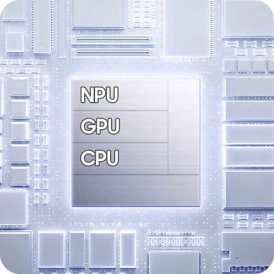 Galaxy S26 FE's customised chip is seen with NPU, GPU, and CPU.